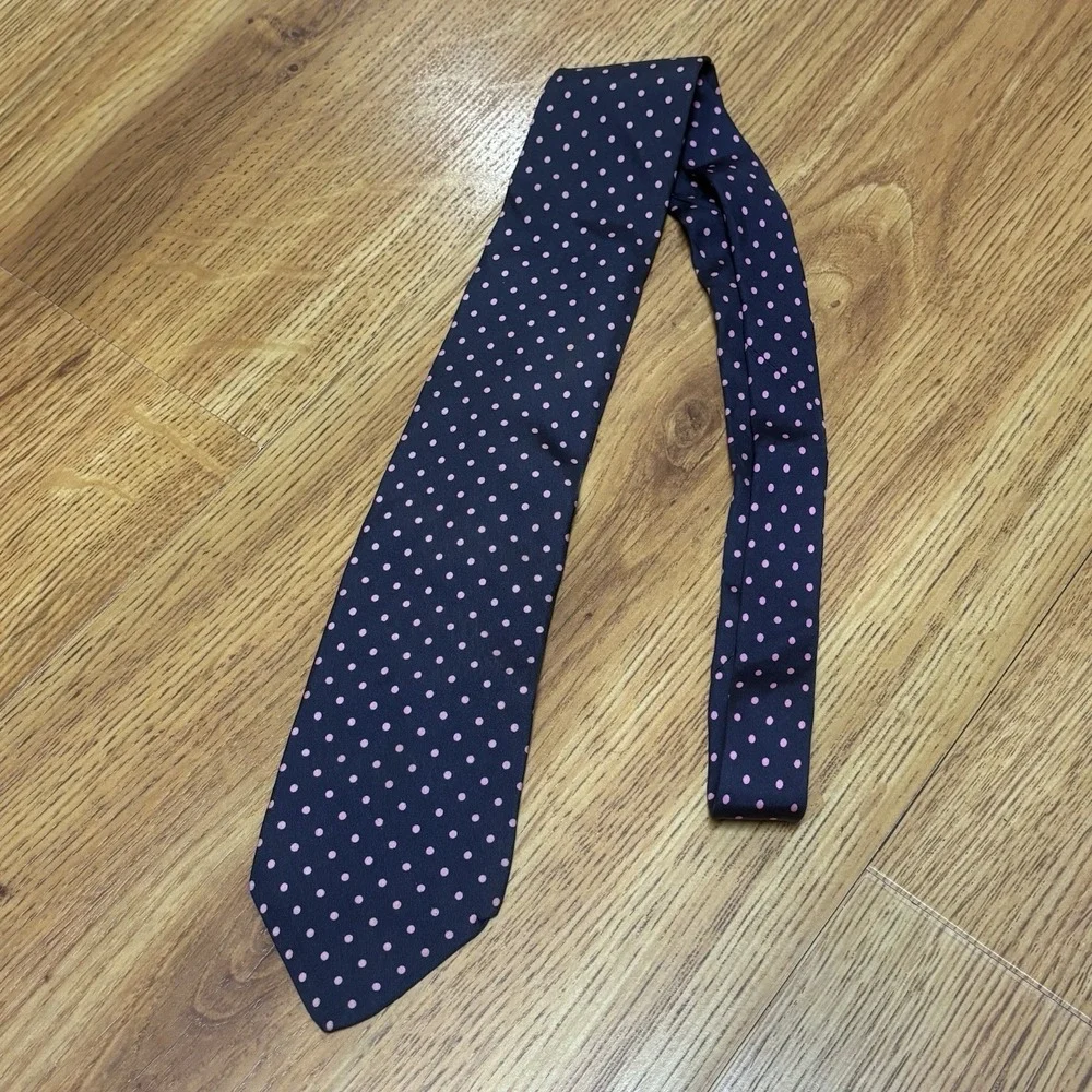 Vintage Robert Talbot Hand Sewn Silk Polka Dot Necktie